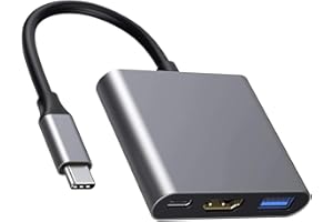 WAHBITE Adaptateur multiport USB C vers HDMI pour iPhone 15 MacBook Pro Air iPad Pro, hub AV numérique de type C certifié Apple MFi, avec HDMI 4K @ 60 Hz, USB 3.0, 100 W PD compatible avec Samsung Galaxy,