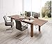 Produktbild DELIFE Esszimmertisch Indra Akazie Braun 200/300x100 cm Massivholz ausziehbar Esstisch