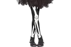 FIESTAS GUIRCA Medias de Esqueleto para niña de Disfraz de Terror Talla única 5-9 años