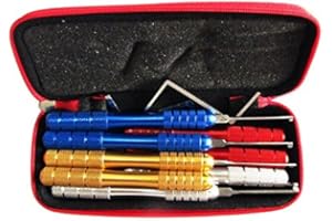 QIDAI HUK/Honest - Juego de 8 ganzúas de bloqueo de hoyuelos con mango redondo colorido, cerradura de puerta Kaba de doble extremo para cerrajero (HUK)