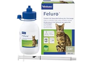 Virbac Feluro | 60 ml | Ergänzungsfuttermittel für Katzen | Zur Unterstützung der Gesunderhaltung der Harnwege | Für die Zellgesundheit bei oxidativem Stress | Orale Suspension