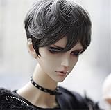 pullip wig black Custom made,Hand Made design Tita-Doremi Ball-jointed Doll BJD Perücke Puppen Haarteil Für 1/3 8-9 inch Dollfie Volks Pullip Blythe Obitsu60 SD13 17 DOD DDM DDL DD AOD ICY JECCI Luts AE DZ Dal Doll Grey Mix Black toy Head Wig Hair 1/3 8-9 inch 22-24cm (Perücke Nur,Keine Puppe )
