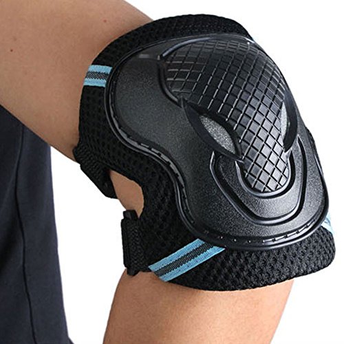 Pellor Outdoor Sports Protective Gear Skating Cycling Sports Gear Set of 6pcs For Children & Adults (Blue, M (Tall 150-165cm))