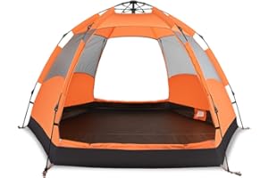 SpecStandard Tentes escamotables pour 4 personnes pour le camping, tente escamotable pour 4 à 6 personnes, grande et tente instantanée, tente de camping familiale Easy Up