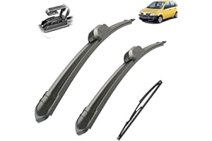 AUTOPIXL Wycieraczka samochodowa kompatybilna z Fiat Panda 169 2003-2012 przednie tylne wycieraczki samochodowe miękkie gumowe wycieraczki przedniej szyby Auto przednia szyba 22 "+ 16" + 13 "2009 2010 2011 (C