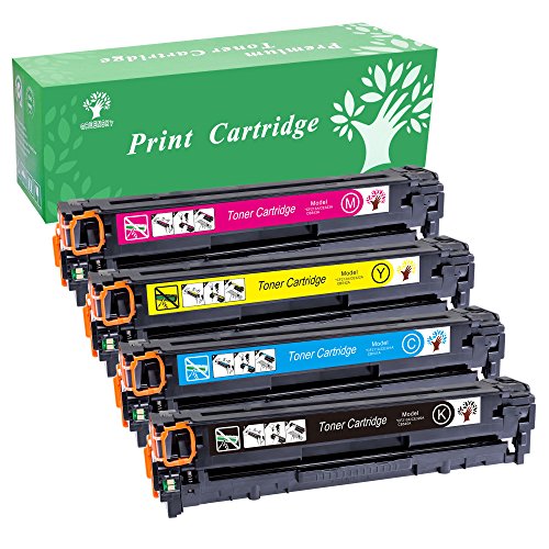 GREENSKY 4 Farben Kompatibler Toner für HP 131X CF210X CF211A CF212A CF213A Hochleistungs Tonerkartusche Passend für HP LaserJet Pro 200 Color M251n, Color M276n, M251nw, M276nw Printer - 4 Pack (Schwarz, Cyan, Gelb, Magenta)