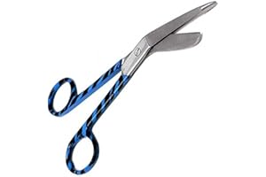 PANTHER SURGICAL Lister Bandage Scissors 5.5'' Color Coated Nursing Student First Aid Utility Scissors (Light Blue)