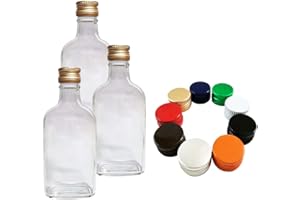 DIAH DO IT AT HOME 20 bottiglie vuote in vetro da 200 ml + tappi a vite di colore misto