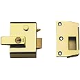 Yale B-2-BLX-PB-40 Double Locking Nightlatch, 40 mm Backset, Brass Finish, High Security, can be Locked from Inside with Key, Brasslux