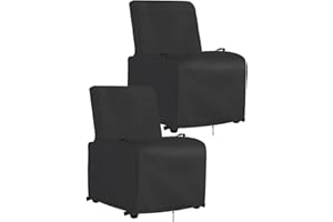 Iptienda Garden Chair Covers 2 Packs, Outdoor Patio Chair Cover Waterproof with Buckles, 500D Oxford Fabric Garden Furniture Covers Anti-UV for Recliner Chair, Stacking Chairs, Armchair (80x79x104cm)