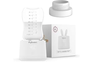 MyBambini's Tragbarer Babyflaschenwärmer - Reiseflaschenwärmer für Babymilch - Tragbare Heizung mit USB - Geschenk für Babyparty - Kompatibel mit NUK Nature Sense (Wide) (Weiß)