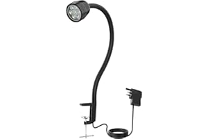 YOUTEMEI Led Work Light,14W Tools Clamp Lamp, IP65 Water Proof Flexible Gooseneck Lamp 1400 Lumens for Lathe Milling, Drill Press, Industrial Lighting [Energy Class A+++]