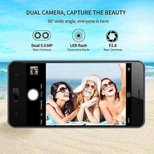 Smartphone ohne Vertrag, DOOGEE X20 Dual SIM Guenstig Handys, 3G Android 7.0 Senioren Smartphones, 5 Zoll HD IPS Display Handy mit MT6580 Prozessor, 1GB RAM + 16GB ROM, 2.0MP + Dual 5.0MP kamera - Sliber