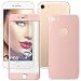 Produktbild mtb more energy® Schutzglas + Alu-Backplate für Apple iPhone 7 (4.7'') | Rose-Gold | Tempered Glass Schutz-Folie Front Back