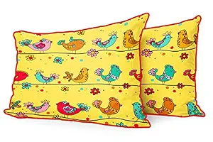 DreamVio Jute Fabric Printed Decorative Pillow/Throw/Cushion Covers for Living Room, Bed Room, Sofa,Chairs,Pillow Cases, Pillow Covers Set of 2, Size 12x18 Inches Style111