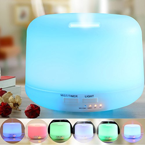 Bright Aroma Diffuser 300ml Ultraschall Aromatherapie Öl Diffusor Luftbefeuchter Air Humidifier LED mit 7 Farben - 3