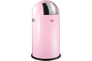 Wesco 175 831 Pushboy pojemnik na odpady, 50 l, różowy, 40 x 76,5 x 40 cm