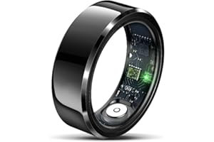 Beafon, Felixx, anello intelligente, SR6, nero, misura 10, (62,1 mm), fitness tracking, frequenza cardiaca, monitoraggio della pressione sanguigna, contapassi, IP68, Bluettooth, acciaio inox, con