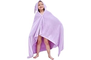 Hilmocho Kinder Badetuch mit Kapuze Junge Mädchen Kapuzendecke Poncho Weich Warm Korallenvlies Baby Schwimmen Handtuch, 140x70CM