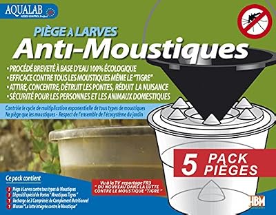 AquaLab Pack 5 Pièges à Larves Anti-Moustiques à assembler
