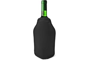 JOEJI'S KITCHEN Joejis - Glacière pour bouteille de vin - 1 pièce - Noir - Parfait pour refroidir les bouteilles de vin, de prosecco, de champagne - Idéal pour les dîners, pique-niques, festivals…