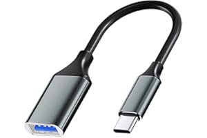 SOOIIYU Adaptador USB Tipo C a USB 3.0, Cable OTG Tipo C Macho a USB Hembra, Compatible con iPhone 16 Pro Max/16 Plus/16/15, iPad Pro, MacBook Pro/Air, Samsung Galaxy S25/S24/S23/S22/S21, Huawei, Gris