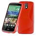 Produktbild HTC Desire 526G Silikonhülle in ROT von Cadorabo - S-Line Design TPU Schutzhülle für HTC Desire 526G – Handyhülle Bumper Case Backcover in INFERNO ROT