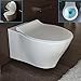 Produktbild Keramik Hänge WC Spülrandlos Toilette inkl. Duroplast WC-Sitz abnehmbar mit Softclose, passend zu GEBERIT Wand WC ohne Spülrand