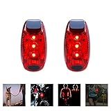 AlierGo Bicycle Rear Taillight,3 Modes Outdoor Waterproof Led Safety light with clip and Straps for Running,Cycling,Walking,Dog Collar,Helmet [2 Pack]