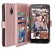 Produktbild Moto G5S Hülle, LK Luxus PU Leder Brieftasche Flip Case Cover Schütz Hülle Abdeckung Ledertasche für Moto G5S (Rose Gold)