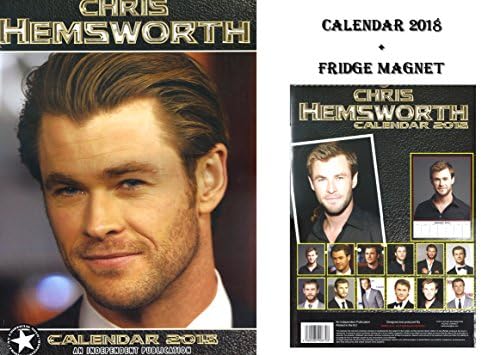 CHRIS HEMSWORTH CALENDAR 2018 + CHRIS HEMSWORTH FRIDGE MAGNET