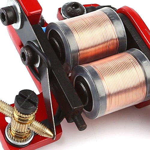 Hommii Profi Tattoo-Spulenmaschine Komplett Tattoomaschine Set Tattooset 2 Maschine Guns 10 Farben/Inks Tinte Nadel Taub Creme Tattoo maschine Set Kit - 8