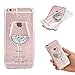 Produktbild Sycode Glitzer Hülle für iPhone 8 4.7",Kreativ Lustig Cool Funkeln Glänzend Fließend Glitzer Sterns Wein Tasse Muster Transparent Durchsichtig Weich Silikon Bumper Schutzhülle für iPhone 8 4.7"/7 4.7"