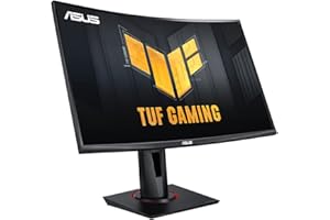 ‎ASUS ASUS TUF Gaming VG27VQM - 27 Zoll Full HD Curved Monitor - 240 Hz, 1ms MPRT, FreeSync Premium - VA Panel, 16:9, 1920x1080, DisplayPort, HDMI, USB-Hub, ergonomisch, Schwarz