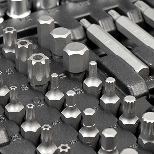 Steckschlüsselsatz 56tlg | WIESEMANN 80188 | Chrom-Vanadium Stahl | Steckschlüssel-einsätze | 1/2″ – 3/8“ – 1/4″ | Bithalter | Bits | Für alle wichtigen Schrauben| im Werkzeugkoffer - 4