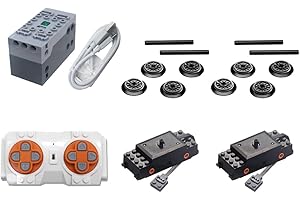 FANGZI Technik Power Functions Set Fernbedienung Batteriebox Zug Motor, Zug Ersatzteile für Technik Zug, Power Funktions Klemmbausteine Kompatibel mit Lego