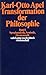 Produktbild Transformation der Philosophie: Band I. Sprachanalytik, Semiotik, Hermeneutik