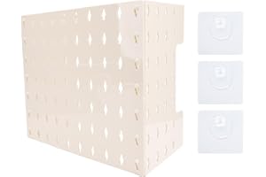 AQXREIGHT Espositore a Parete con Pannello Forato, Portaoggetti Multifunzione, Copertura per Tubo Scaldabagno a Gas, con Cuscinetti Adesivi, Copertura per Protezione Gas da (Grande)