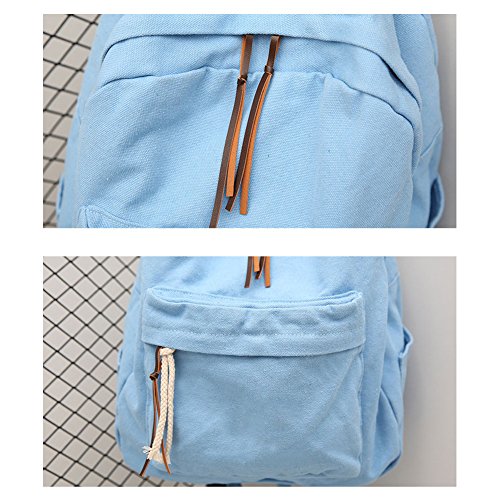 aizhe 2017 New Style Simple Rucksack Farbe Bag Fashion Casual Leinwand BAG Schule Rucksack grün Grün 2 Medium - 4