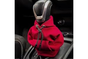 EHOTER Hoodie Car Gear Shift Cover Funny Hoodie Shifter Knob Cover Universal Auto Gear Shift Knob Cover Cute Auto Knob Gear Stick Protector for Men and Women (Red New)