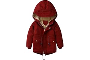 L SERVER Winterjacke für Jungen und Mädchen,warm Hoodie Outfits Dicke Mantel Baby Wintermäntel