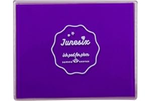 ROUCERLIN Large Size Craft Ink Stamp Pads, Washable Scrapbooking Finger Paint Ink Pad for Kids, Craft Ink Pads for Rubber Stamps, DIY Cards, Paintings, Baby Footprint Handprint (Purple)