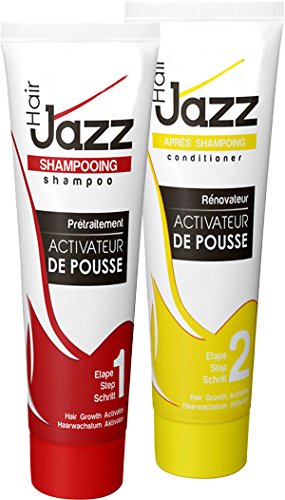 HAIR JAZZ shampoo and conditioner hair growth accelerator (2x 250ml). Anti-fall regrowth balm mask Lotion