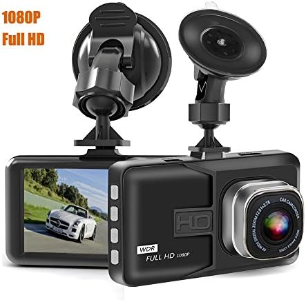 Dash Cam Camecho Car Driving Recorder 1080P Full HD 3 Inch Black Box Video Recorder with Loop Recording, G-Sensor, Parking Mode, WDR and Motion Detection for Car / Camper / Truck