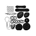 YINGMAN Amazing Value Hairdressers Salons Quality Hair Styling Set Kit In Black Colors With Donuts / Doughnuts, Buns Formers / Makers / Shapers, Twist Braids Clip, Volumes Base, Slides / Pins / Barrettes And Elastic Stretch Bands