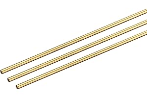 QUARKZMAN 3 Stück 250mm Länge Messingrohr 1mm Außendurchmesser, Nahtlose Gerades Rohr 0,2mm Wandstärke, Messing Rundrohr für Industrie Bauwesen Garten Haushalt Bastelarbeiten Dekoration