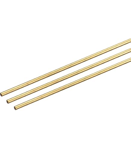 Produktbild von Create Idea Messing-Rundrohr-Set – 6 Stück, 1–3,5 Mm Außen-Ø, 0,2 Mm Wand, 300 Mm Länge – Nahtlos & Glatt – Ideal Für Maschinenbau, DIY, Modellbau & Kunsthandwerk