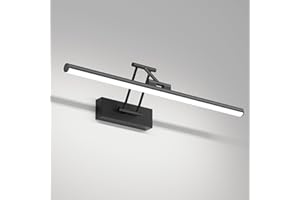 Klighten Lampe LED pour Miroir de Salle de Bain 50cm, 16W 1200 LM, Applique Murale Rotative IP44 en Aluminium, 5500K Blanc Froid, Noir