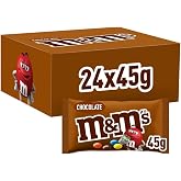 M&amp;Ms Chocolate Coloured Dairy Milk Box of 24 Bags of 45 g | Crispy Milk Chocolate Dragees The Perfect Snack To Share At Parti