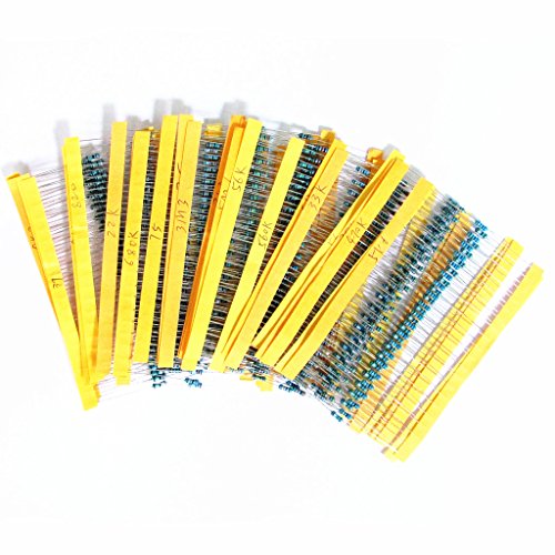 MagiDeal 2000pcs 1 Ohm – 10M-Ohm 1/4W Metal Film Widerstände Sortiment Kit Set - 4